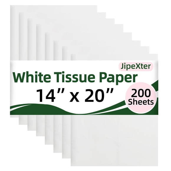 Papel de seda JipeXter 36x51 cm 200 hojas blancas