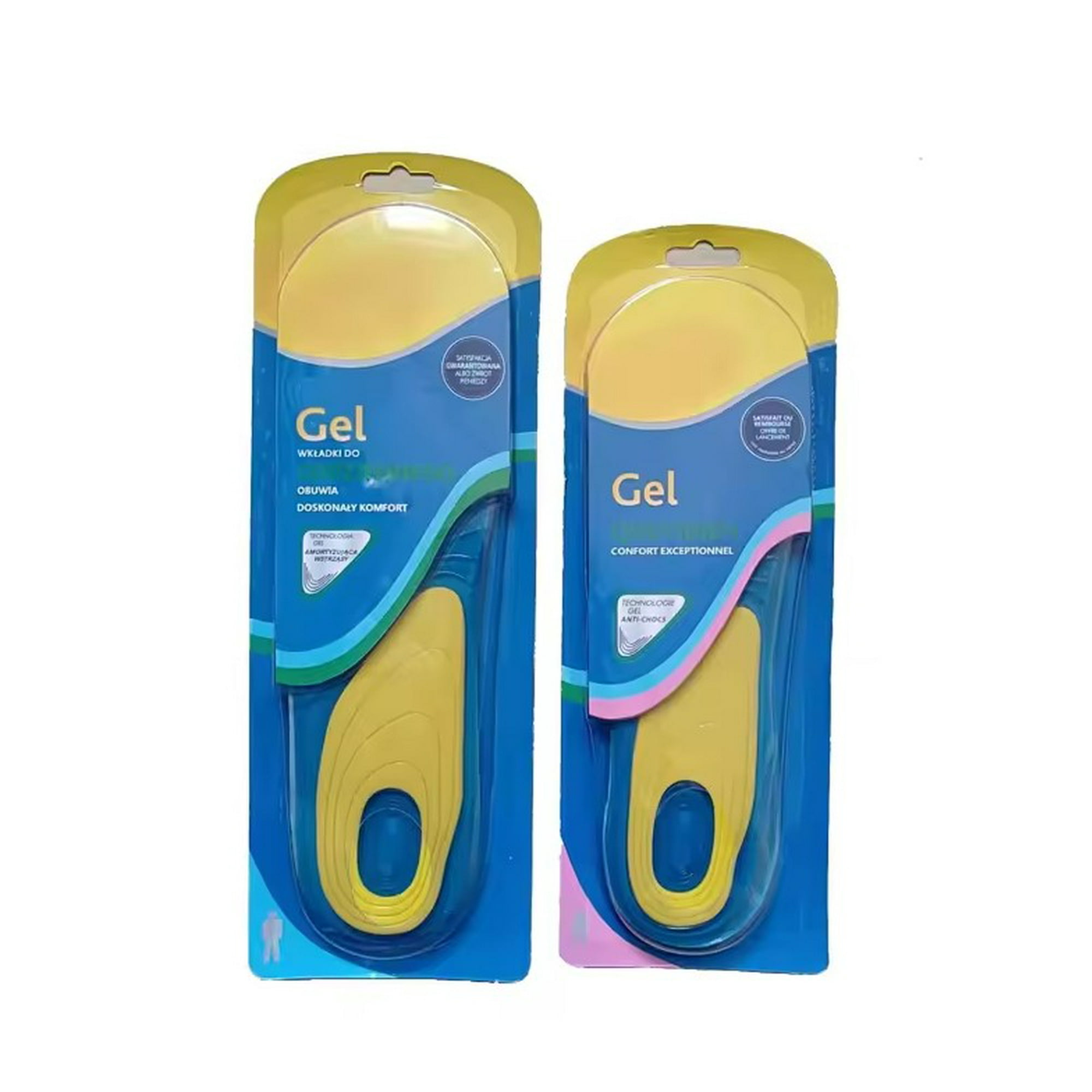 Genérico - Plantillas Silicona Y Gel Comodidad Color Azul Tamaño De La Plantilla Talla 38 A 42