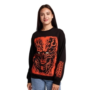 Sudadera Bioworld Stranger Things Vecna Puff Print Negra Para Hombre