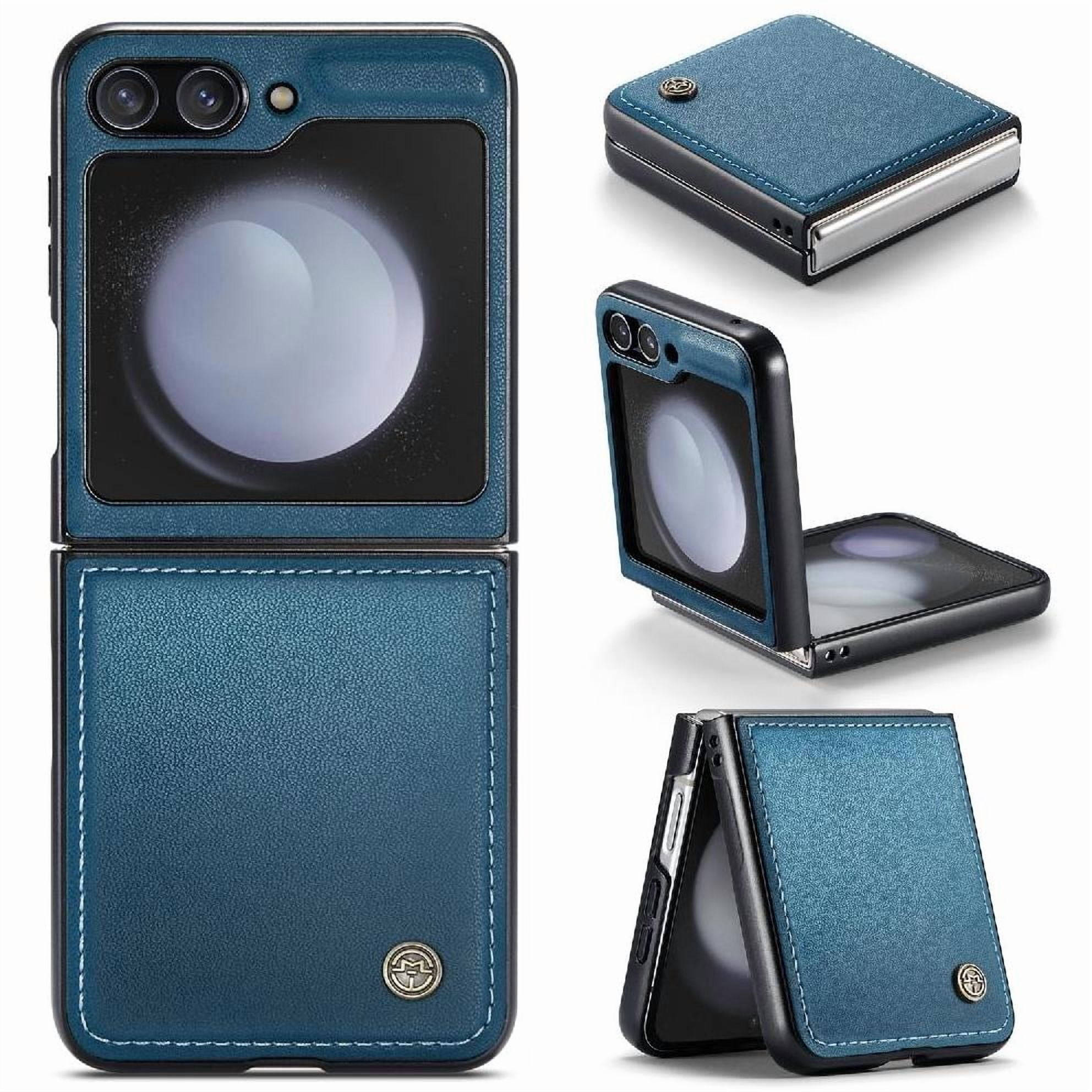 Caseme Tipo Cartera Samsung Galaxy Z Flip7 Fe 5g Con Cierre Magnético, Rfid, Tarjetero, Soporte, Carga Inalámbrica