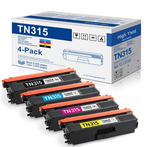 Tóner MOLIMER TN-315 Pack de 4 de alto rendimiento CMYK
