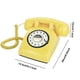 thumbnail image 3 of Teléfono de línea fija TelPal retro con disco giratorio amarillo, 3 of 8