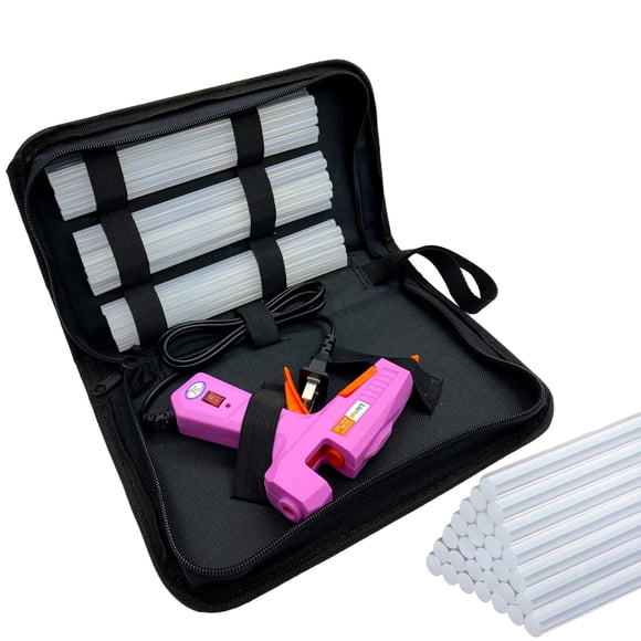 Pistola de pegamento caliente Liumai Hot Melt 30 W con 30 barras de pegamento rosa 220 V