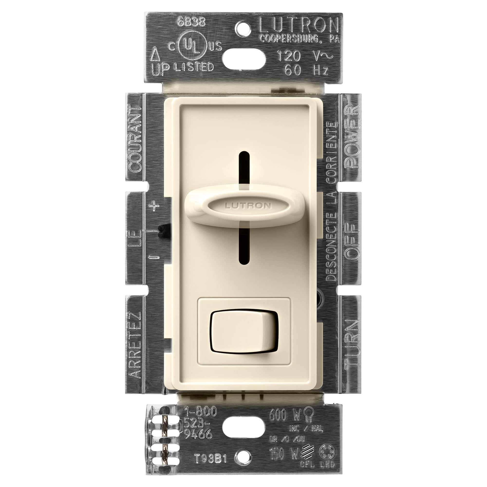 Interruptor De Intensidad Lutron Skylark Led+ Scl-153p-al | Almond