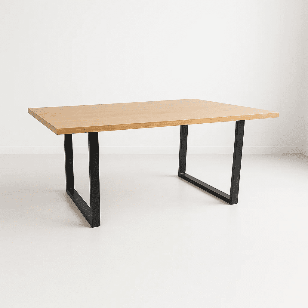 Klik Muebles - Mesa De Comedor Estilo Industrial 140x90 - Madera Clara