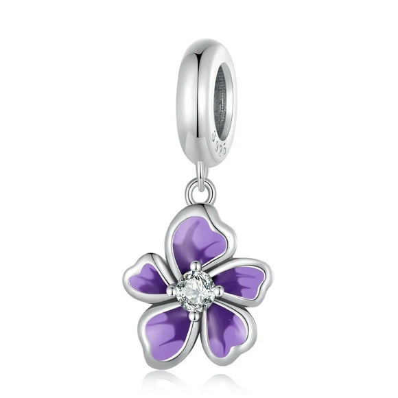 Charm Flor Elegante en Plata 925