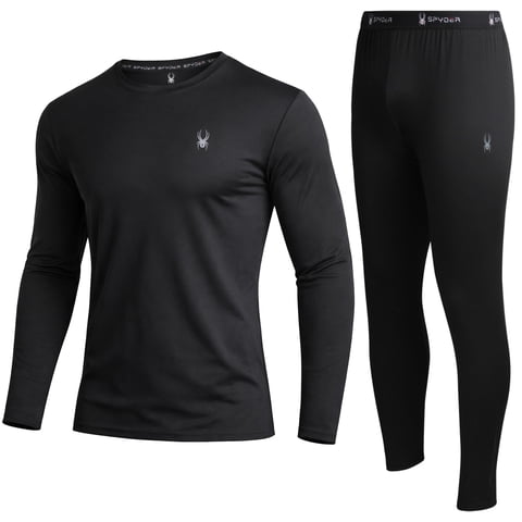 Set De Ropa Interior Térmica Spyder Para Hombre, Talla M, Negro