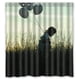 thumbnail image 1 of Cortina de ducha con diseño de globo y ganchos para baño, tamaño 66 x 72 pulgadas, 1 of 3
