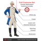 thumbnail image 2 of Disfraz Morph de George Washington para Adultos - Talla M, 2 of 7