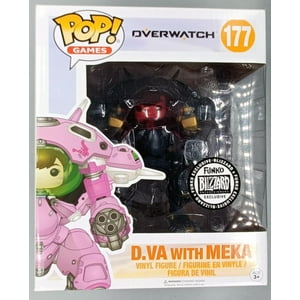 ¡Funko Pop! Vinilo Overwatch, Fibra De Carbono, D.Va Y Meka Buddy