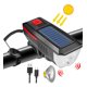 thumbnail image 2 of Luz Led Delantera Para Bicicleta Solar Recargable Con Bocina, 2 of 10