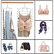 thumbnail image 4 of Perchas metálicas plegables para camisetas sin mangas, sujetadores, trajes de baño, cinturones y corbatas (paquete de 2), 4 of 8