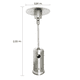 thumbnail image 5 of Estufa Calefactor Exterior Silver Pro Acero Inoxidable Relan, 5 of 12