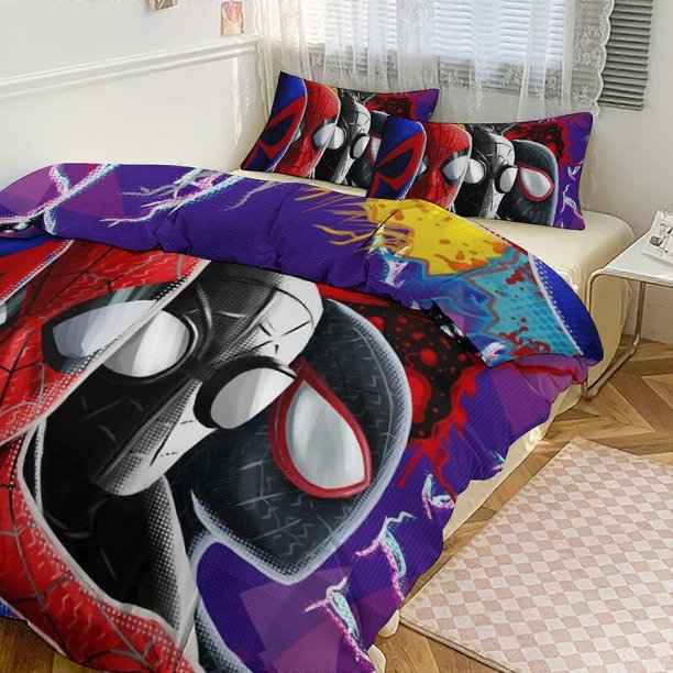 Spidean Print Bedding Set Pattern Duvet Cove Set3 Pieces Quilt Cover And Pillowcases for Women Men Teens