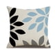 thumbnail image 1 of Funda de Cojín Decorativa Pétalos Azul Negro 45x45 cm, 1 of 3