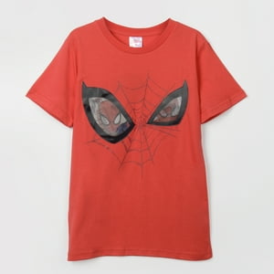 Polera Manga Corta Niño Ojos Spiderman Rojo Marvel