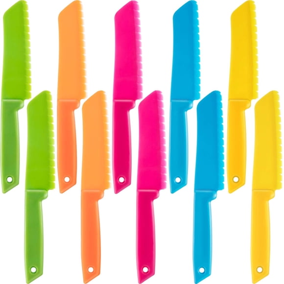 Juego de 10 Cuchillos de Plástico Seguros para Niños JOVITEC