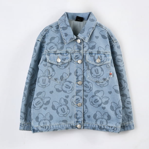 Chaqueta Niña Minnie Disney Mezclilla Full Print Azul
