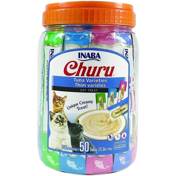 Churu Snack Para Gato Tarro Variedades Atún 50 Tubos