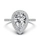 thumbnail image 1 of Anillo de Compromiso en Forma de Pera de 2 Quilates para Mujer, Chapado en Oro de 14K, Anillo Llamativo de Plata Esterlina 925, Anillo de Cóctel Glamoroso, Anillos de Diamante Simulado con CZ, 1 of 7