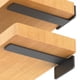 thumbnail image 1 of Soportes flotantes para estantes Starunder, paquete de 6 unidades, 15 cm, resistentes, 1 of 6