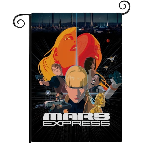 Mars Express-bandera de jardín temática. Regalo perfecto para fans, amigos y familiares, ideal para actividades al aire libre y decoración de fiestas.28CM*45CM