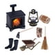 thumbnail image 4 of Juego De Decoración De Chimenea Para Casa De Muñecas, Bricolaje, Decoración De Fiesta, Linterna De Simulación, Pieza De Casa De Muñecas 1/12, 4 of 5