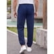 thumbnail image 3 of INSPIRE CHIC Pantalones Jogger de Hombre Casuales con Textura y Cintura con Cordón M Azul Marino, 3 of 5
