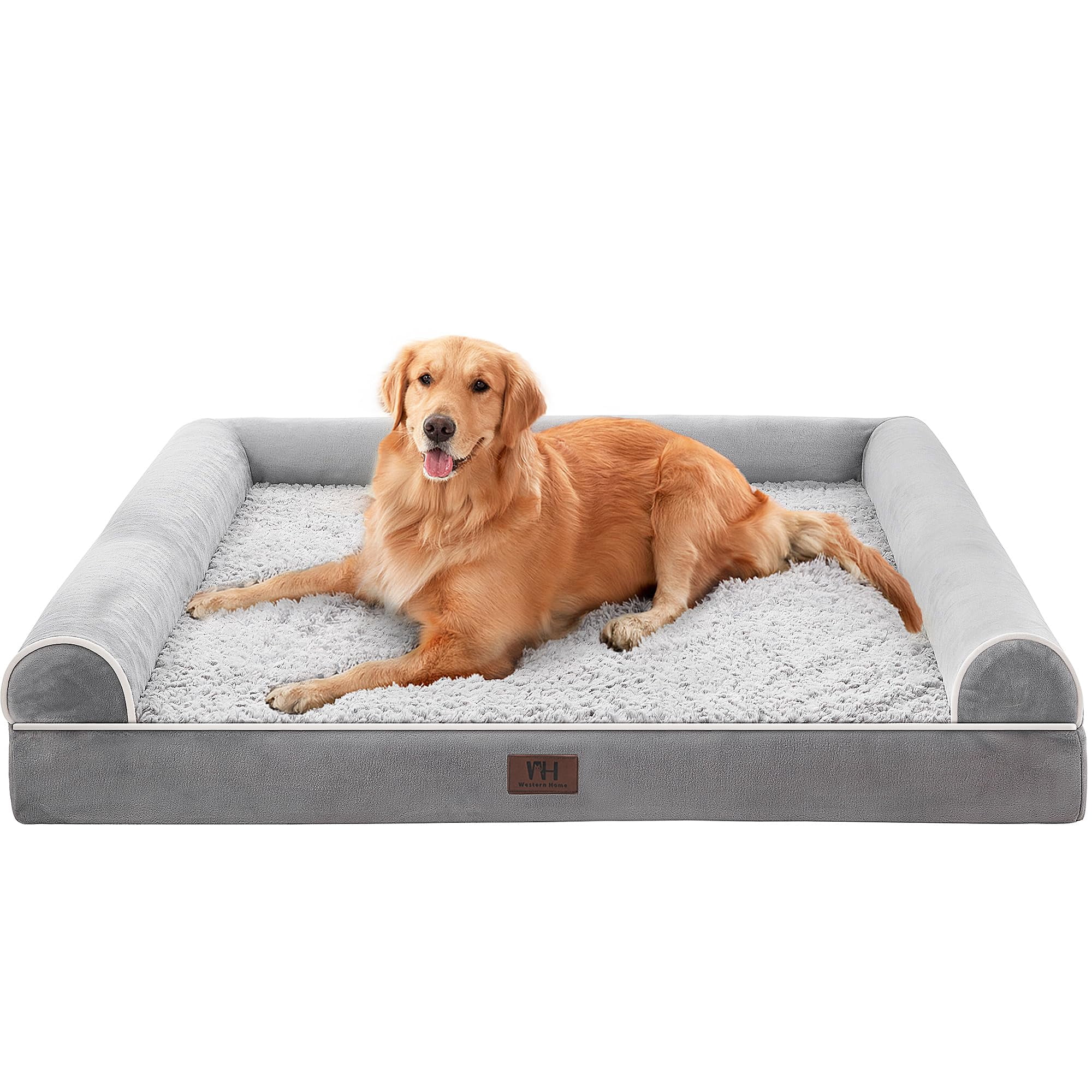 Cama Ortopédica Grande Para Perros Western Home Xl Impermeable Gris