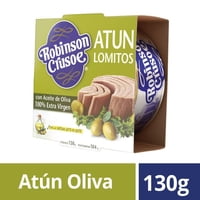 Atún Lominto Aceite De Oliva Extra Viergen Lata Drenado 104 G - Neto 130 G Robinson Crusoe
