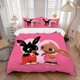 thumbnail image 1 of Bing & Lina Printed Quilt Cover Set - 1 Quilt Cover + 2 Pillowcases, Soft Polyester, Zipper Closure, Machine Washable, All-Season Comfort, Ideal for Bedroom & Guest Room Decor, Perfect Christmas & Val, 1 of 1