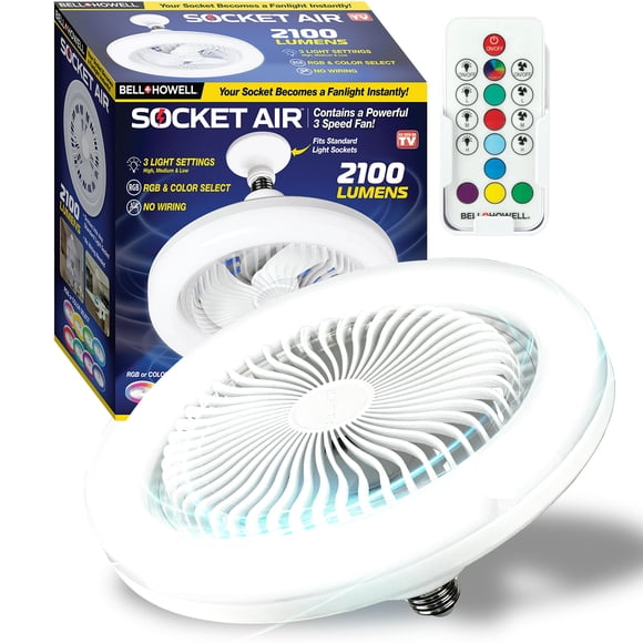 Ventilador de techo Bell+Howell Socket Air Wireless 6500K
