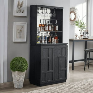 Muebles Santa Ana - Vitrina Tyler Black 80*174 Dc92