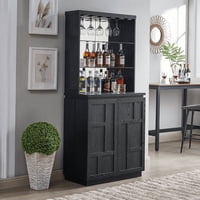 Muebles Santa Ana - Vitrina Tyler Black 80*174 Dc92