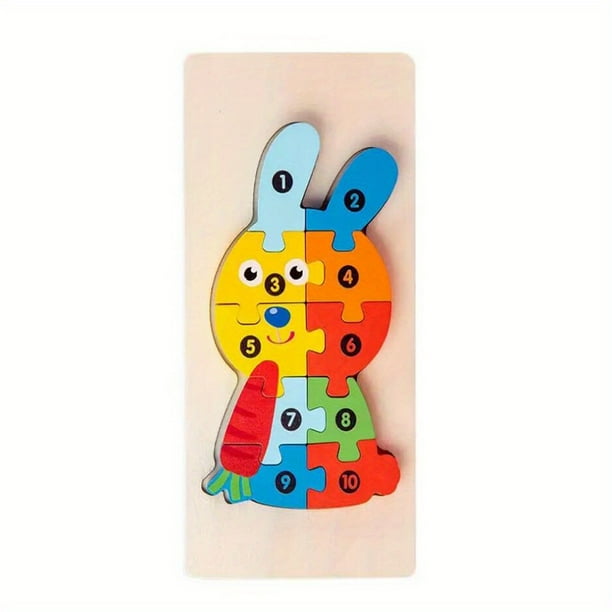 Wooden Early Education Cognition Children's Educational Toys Building Blocks, Animal Traffic Shape Matching 3d Three-dimensional Puzzle