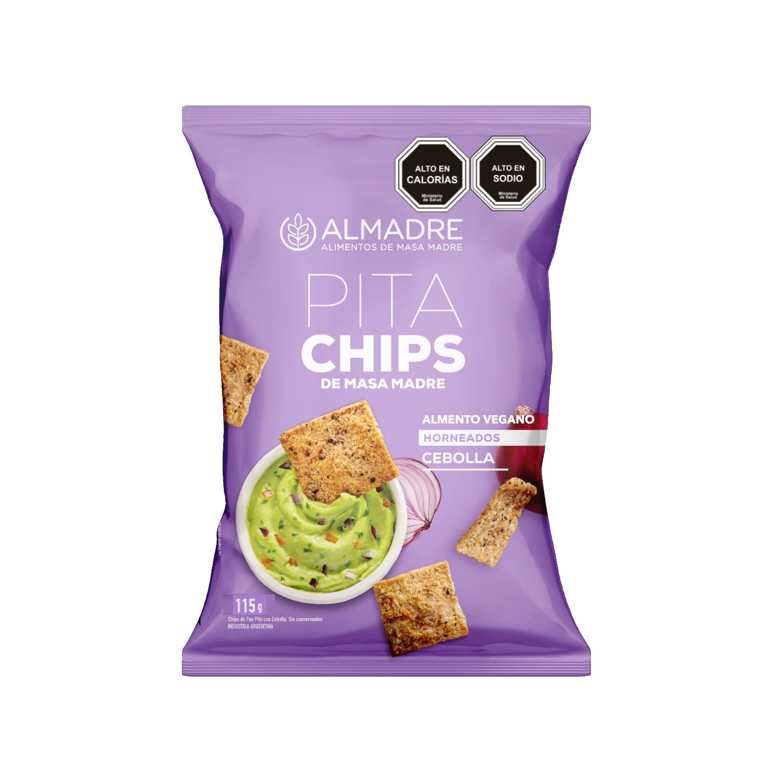 Almadre - Pack X 3 Pita Chips Cebolla 115G