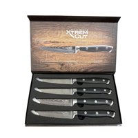 Swiss Nature Labs - Set De Cuchillos De Cocina Profesionales Xtrem Cut Steak Para Carne De Mango Ergonómico 4 Piezas