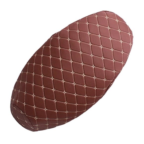 Funda protectora para cojín de asiento de motocicleta, accesorios de malla 3D impermeables elásticos, almohadilla de protección Flexible de cuero PU p , marrón M