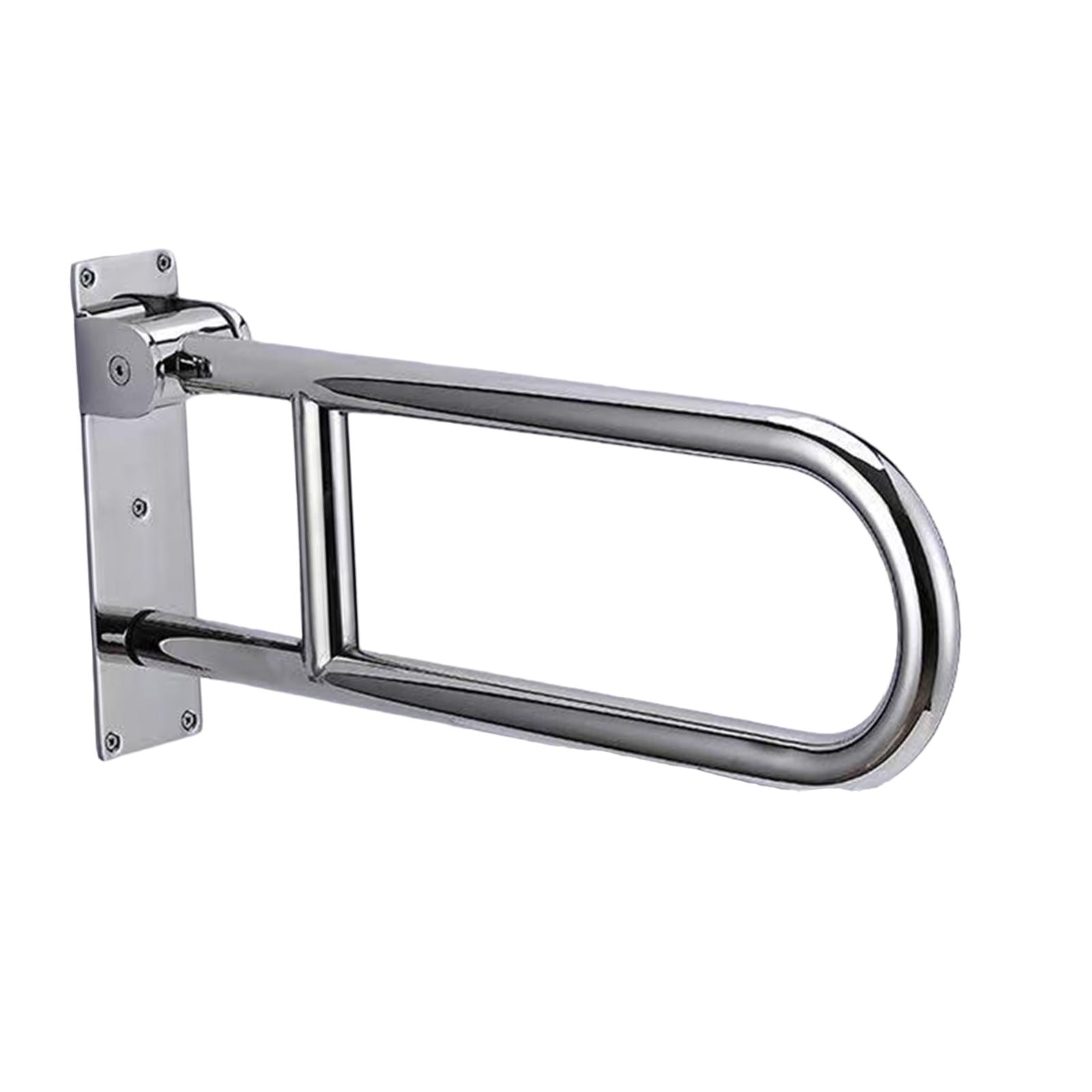 Magideal - Barra De Apoyo Para Inodoro Pasamanos Antideslizante Suministros Marco De Barandilla En Forma De U Soporte De Riel De Inodoro Barra De Mano Para , Plegable 70cm