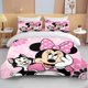 thumbnail image 1 of Minnie Mouse Love Printed Bedding Set Cartoon Duvet Cover Comforter Pillowcase Boys Girls Children Adults King Pink Gift Bed Sheets, 1 of 5
