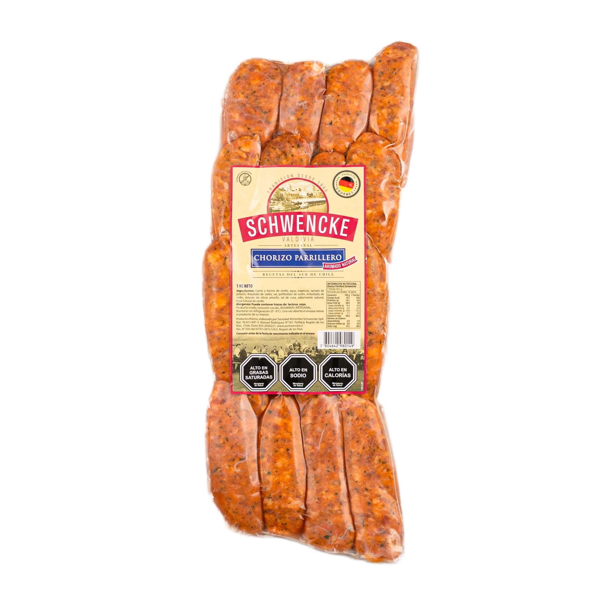 Chorizo Parrillero 16 Un 1000 gr Schwencke