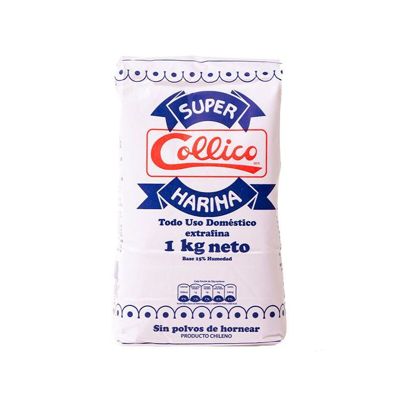 Harina Super Extra Fina Todo Uso Doméstico Bolsa 1 kg Collico