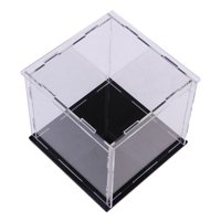 Magideal - Vitrina De Acrílico , Vitrina De Protección Negra, Caja De Exhibición De Caja De Mostrador De Montaje A Prueba De Polvo Para , 20X20X27Cm