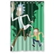 thumbnail image 1 of Cortina de ducha de Anime Rick y Morty, juego de cortina de baño con ganchos, tamaño 48 x 72 pulgadas, 1 of 3