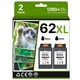 thumbnail image 1 of Cartucho de tinta negro Adoccur 62XL, paquete de 2 para impresoras HP, 1 of 7