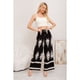 thumbnail image 1 of Pantalon Mujer Palazzo Tipo Lino Pretina Alta Elasticado Diseño 3011, 1 of 3