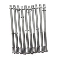 Bothyi - 10 Piezas De Varillas De Tensión De Tambor, Tornillos Tom Lug Para Accesorio De Tambor, Reemplaza 6X100Mm