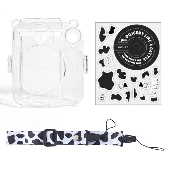Clear Camera Case Kit Protection Para Mini 12 Instant Film Camera Accesorios Negro