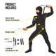 thumbnail image 2 of Disfraz de Halloween Morph Ninja para niños con 6 accesorios, 2 of 5