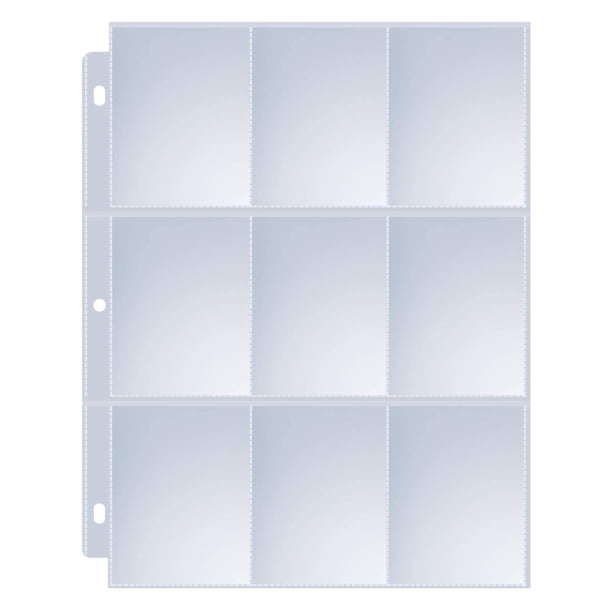 Fundas para tarjetas coleccionables Sooez con 9 bolsillos para encuadernación de 3 anillas x120